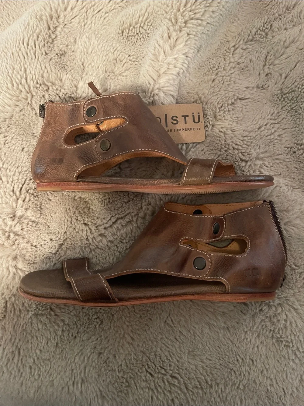 NWT Bed Stu Soto sandals - taupe rustic neutral brown - size 7 NEW